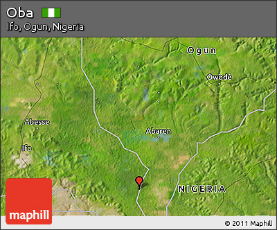 Satellite 3D Map of Oba