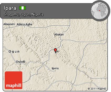Shaded Relief 3D Map of Ipara