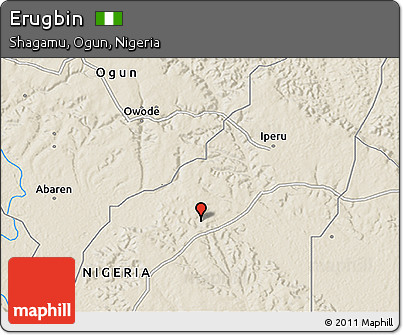 Shaded Relief 3D Map of Erugbin