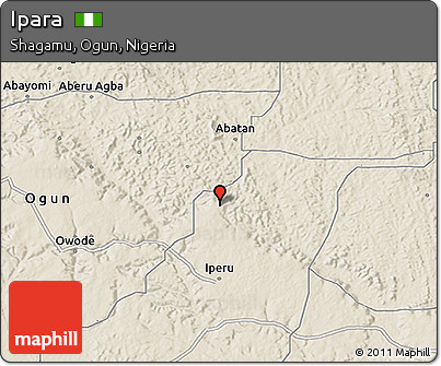 Shaded Relief 3D Map of Ipara