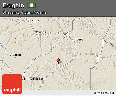 Shaded Relief 3D Map of Erugbin