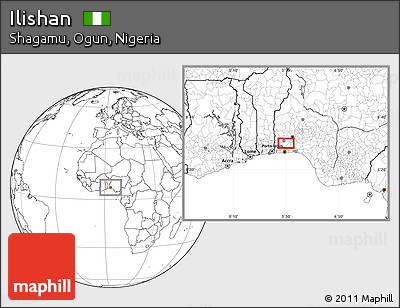 Blank Location Map of Ilishan