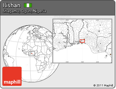 Blank Location Map of Ilishan