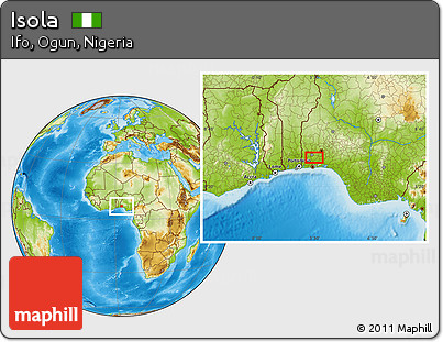 Physical Location Map of Isola