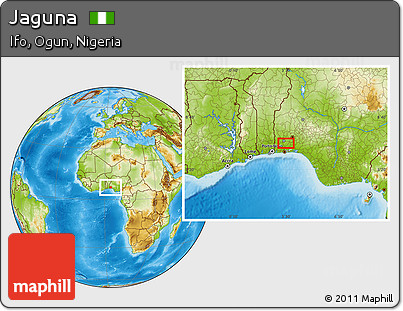 Physical Location Map of Jaguna