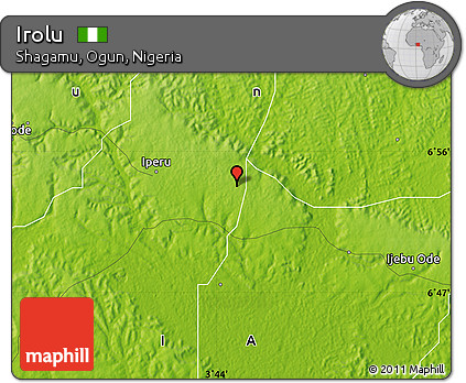 Physical Map of Irolu
