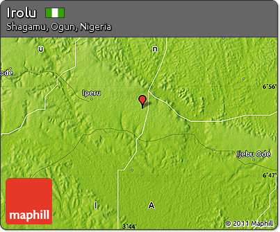 Physical Map of Irolu