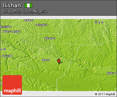 Physical Panoramic Map of Ilishan