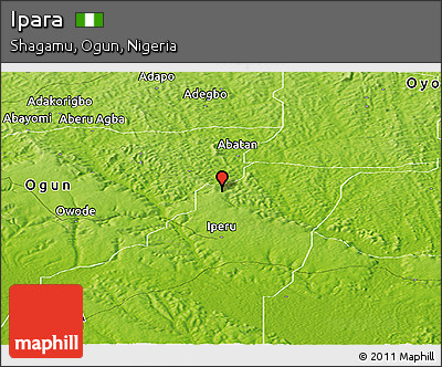Physical Panoramic Map of Ipara