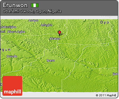 Physical Panoramic Map of Erunwon