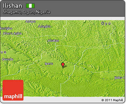 Physical Panoramic Map of Ilishan