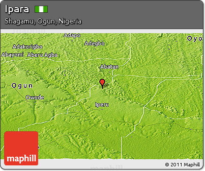 Physical Panoramic Map of Ipara