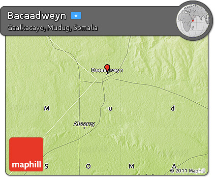 Physical Map of Bacaadweyn