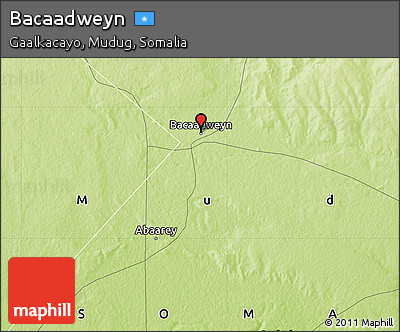 Physical Map of Bacaadweyn