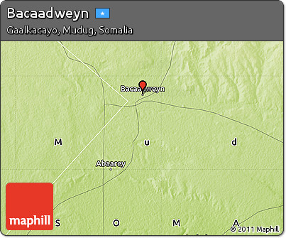 Physical Map of Bacaadweyn