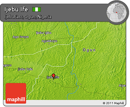 Physical 3D Map of Ijebu Ife