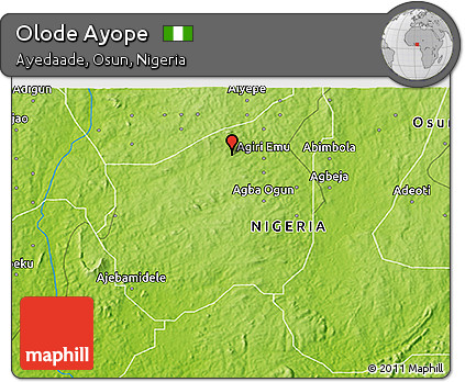 Physical 3D Map of Olode Ayope