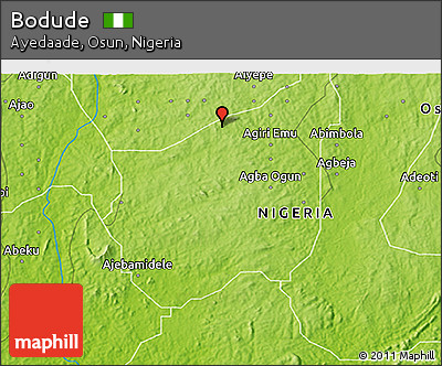 Physical 3D Map of Bodude