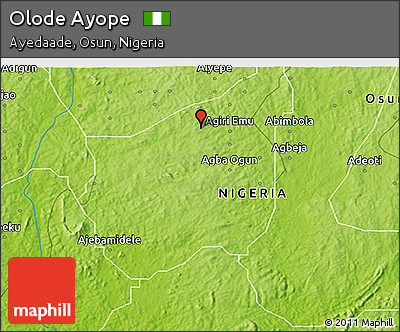 Physical 3D Map of Olode Ayope