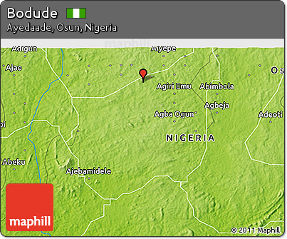 Physical 3D Map of Bodude