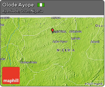 Physical 3D Map of Olode Ayope