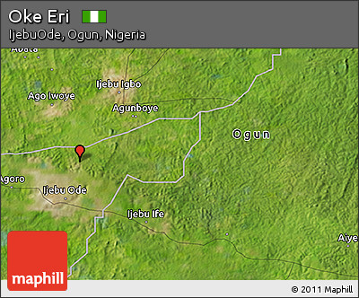 Satellite 3D Map of Oke Eri