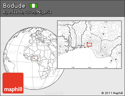 Blank Location Map of Bodude