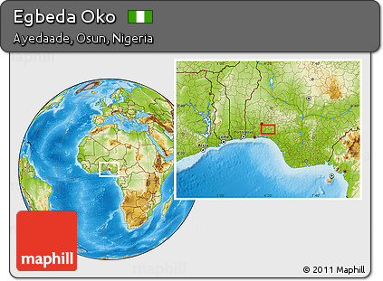 Physical Location Map of Egbeda Oko