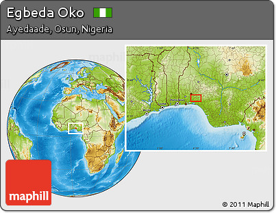 Physical Location Map of Egbeda Oko