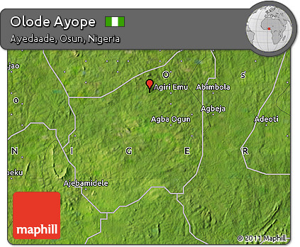 Satellite Map of Olode Ayope