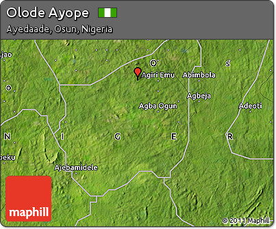 Satellite Map of Olode Ayope