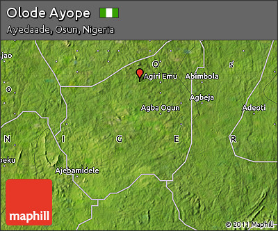 Satellite Map of Olode Ayope