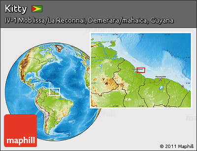 Physical Location Map of Kitty