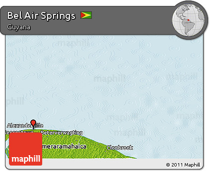 Physical Panoramic Map of Bel Air Springs