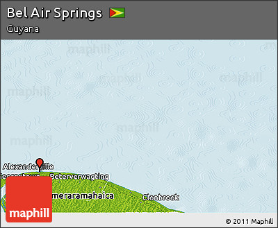 Physical Panoramic Map of Bel Air Springs