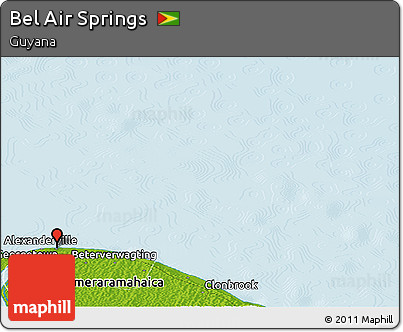 Physical Panoramic Map of Bel Air Springs