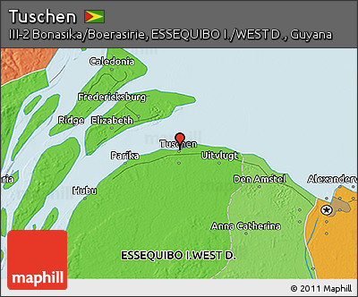 Political 3D Map of Tuschen