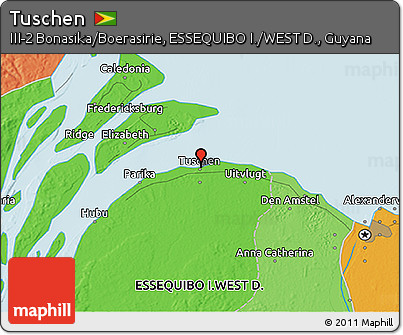 Political 3D Map of Tuschen
