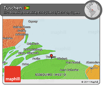 Political Panoramic Map of Tuschen