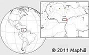 Blank Location Map of the area around 6° 59' 36" N, 67° 55' 30" W