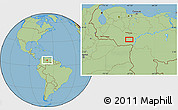 Savanna Style Location Map of the area around 6° 59' 36" N, 67° 55' 30" W