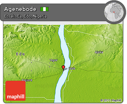 Physical 3D Map of Agenebode