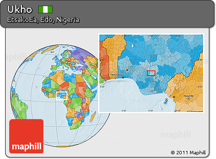 Political Location Map of Ukho