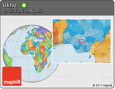 Political Location Map of Ukho