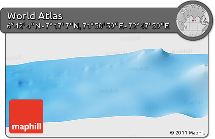 Physical Panoramic Map of the Area around 6° 59' 36" N, 72° 19' 29" E