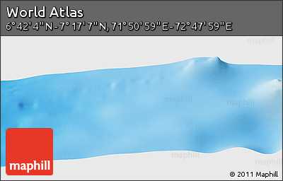 Physical Panoramic Map of the Area around 6° 59' 36" N, 72° 19' 29" E