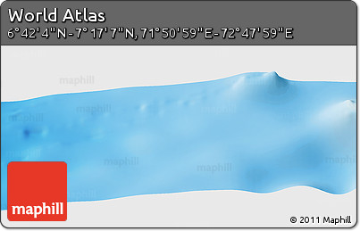 Physical Panoramic Map of the Area around 6° 59' 36" N, 72° 19' 29" E