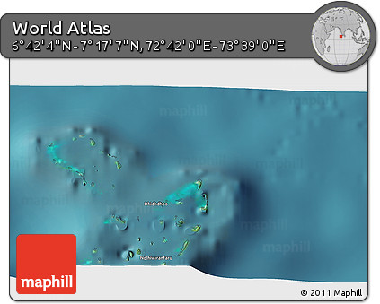 Satellite 3D Map of the Area around 6° 59' 36" N, 73° 10' 30" E