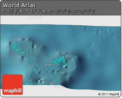Satellite 3D Map of the Area around 6° 59' 36" N, 73° 10' 30" E