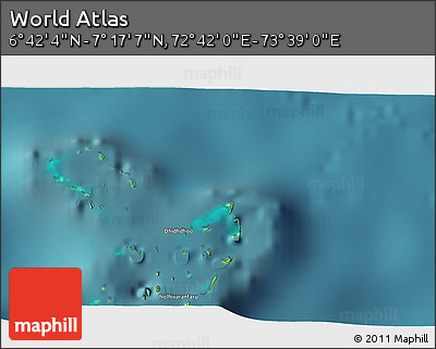 Satellite 3D Map of the Area around 6° 59' 36" N, 73° 10' 30" E